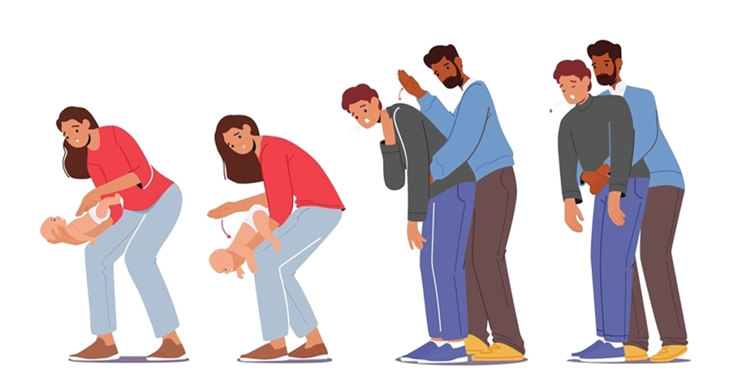 کمکهای اولیه خفگی ; خفگی با اجسام خارجی در کودکان و بزرگسالان